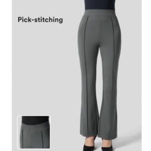 HALARA high waisted back pocket solid work pants